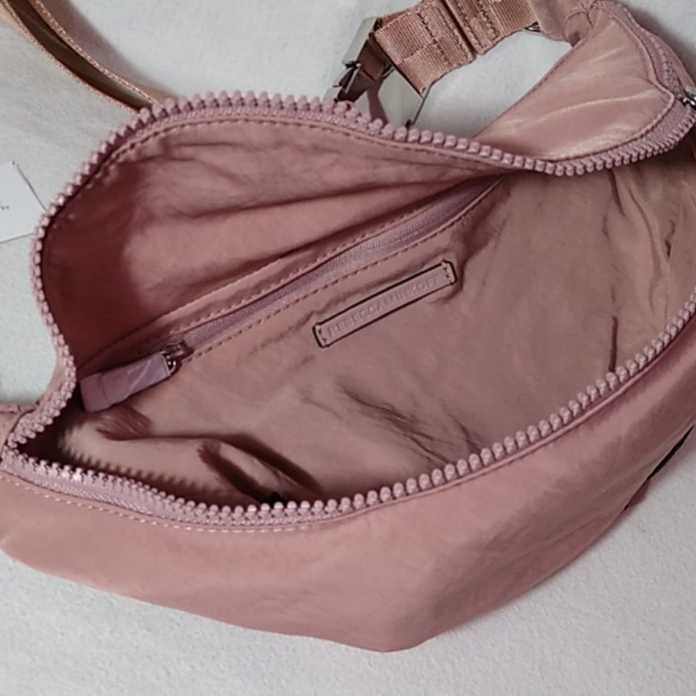 *SOLD* Rebecca Minkoff Vintage Pink Nylon Belt Bag - Picture 8 of 11